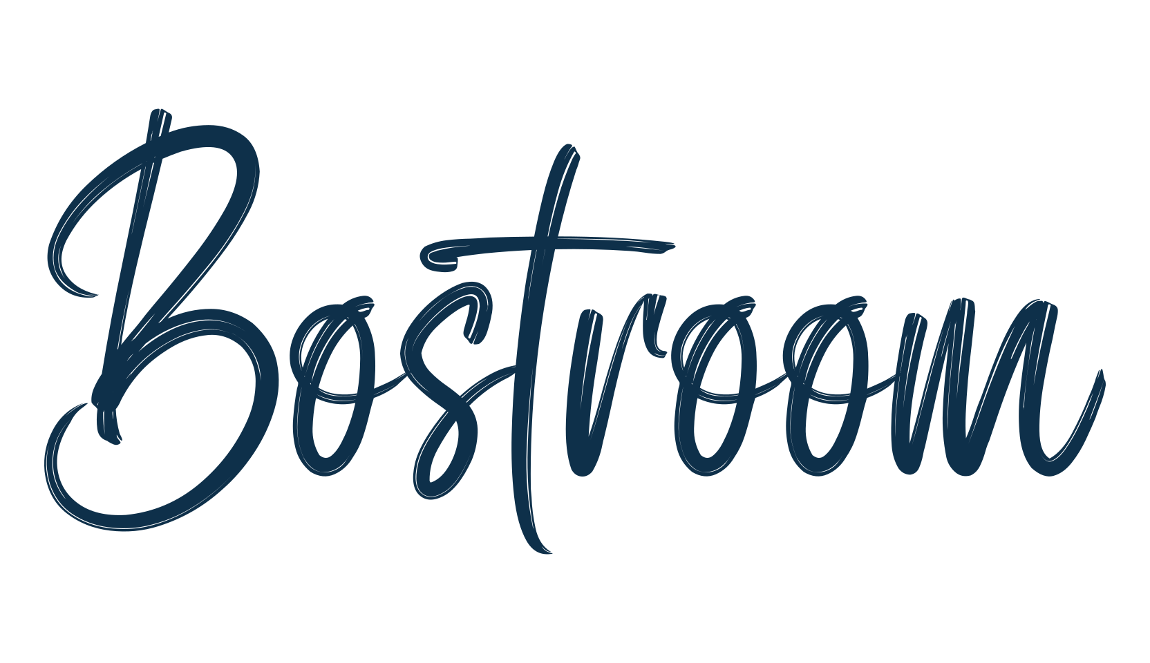 Bostroom, brush font preview