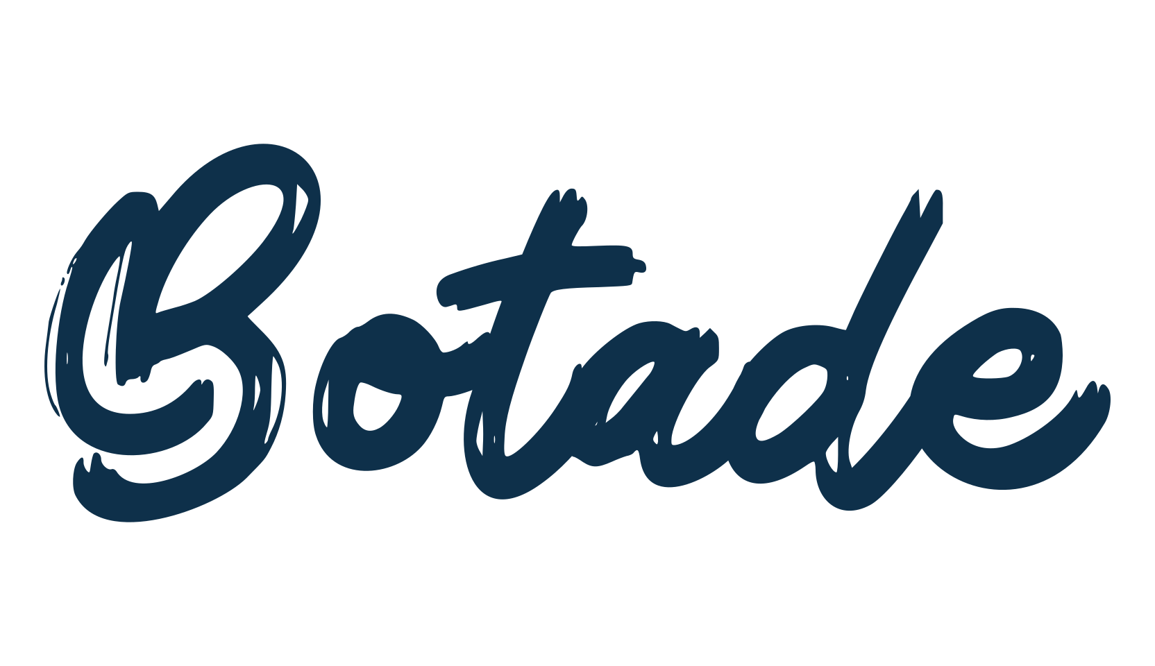 Botade, script brush fancy decorative calligraphy font preview