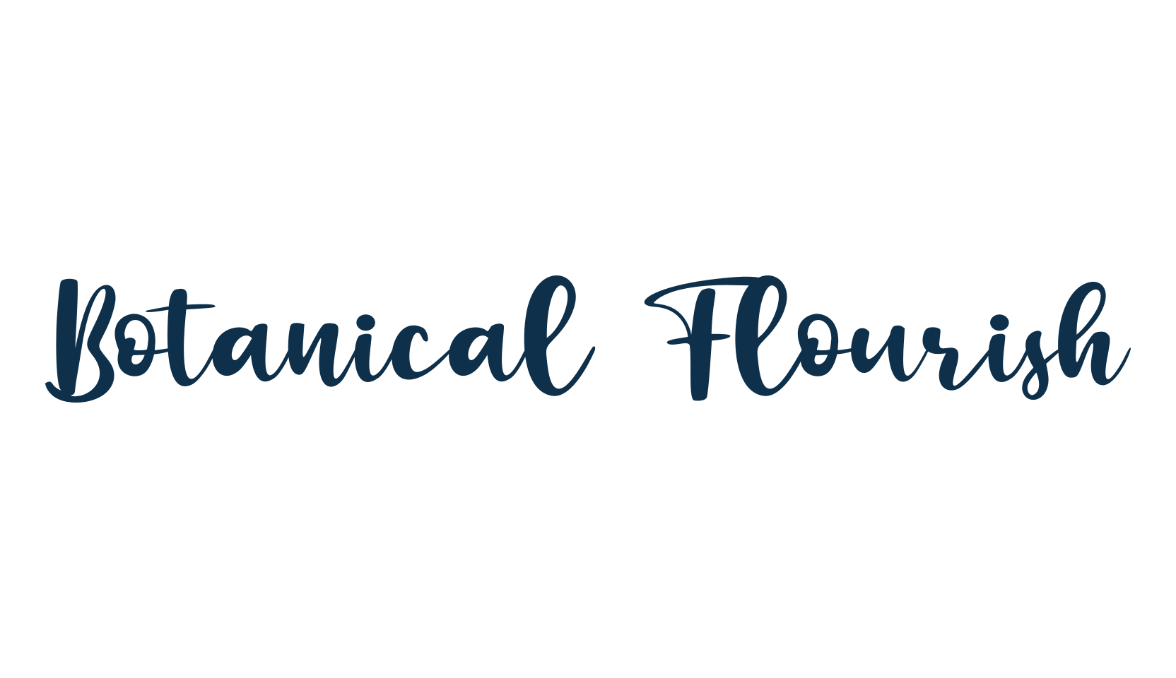 Botanical Flourish, fancy various decorative script calligraphy font preview
