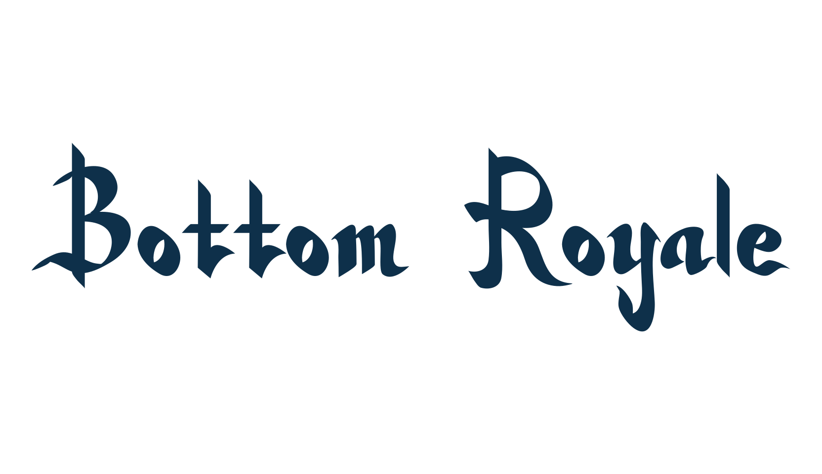 Bottom Royale, fancy decorative font preview