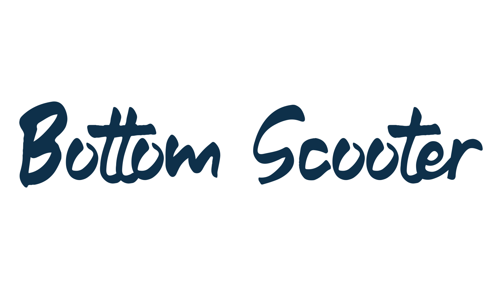Bottom Scooter, script brush fancy decorative calligraphy font preview