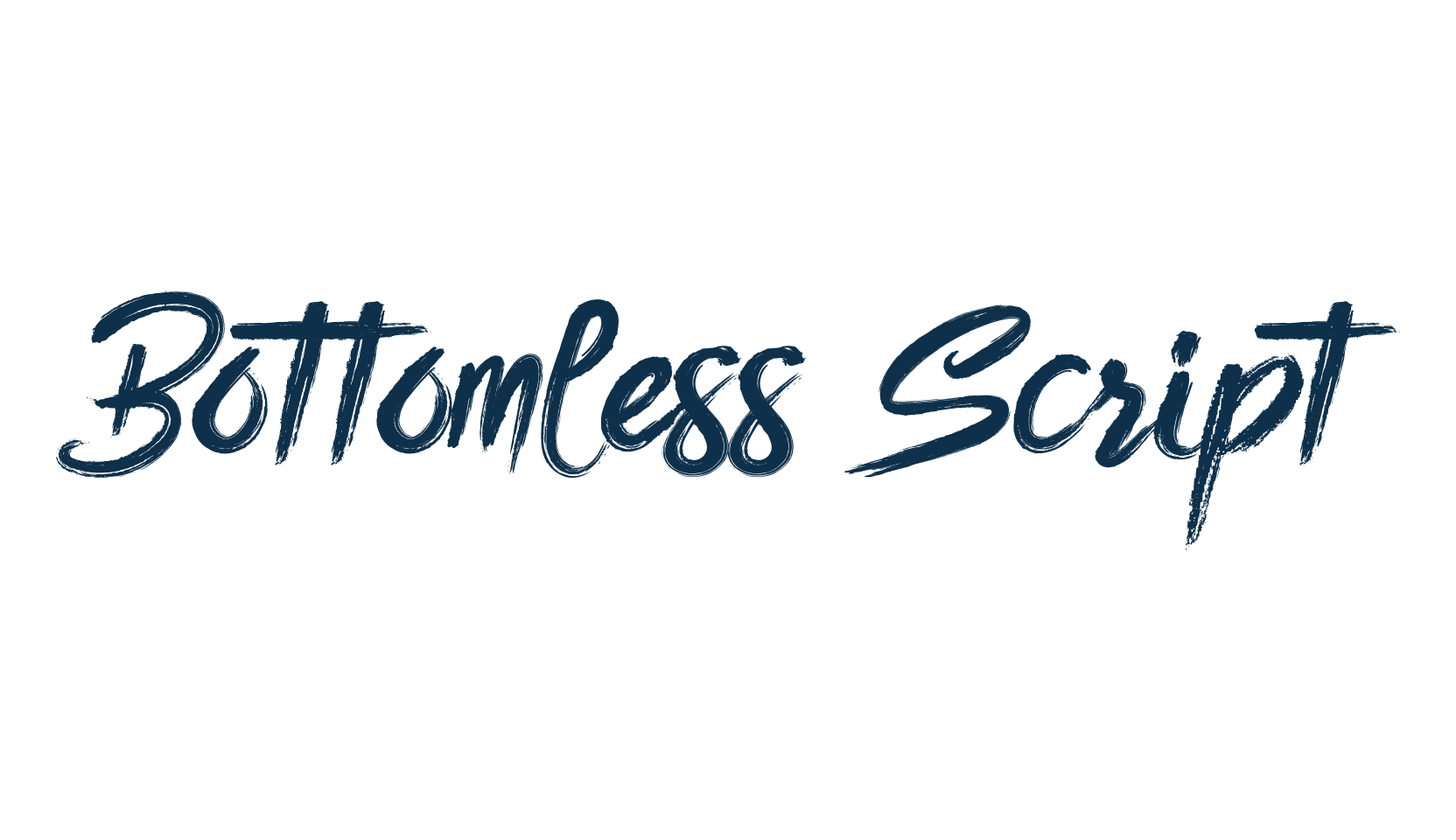Bottomless Script, brush font preview