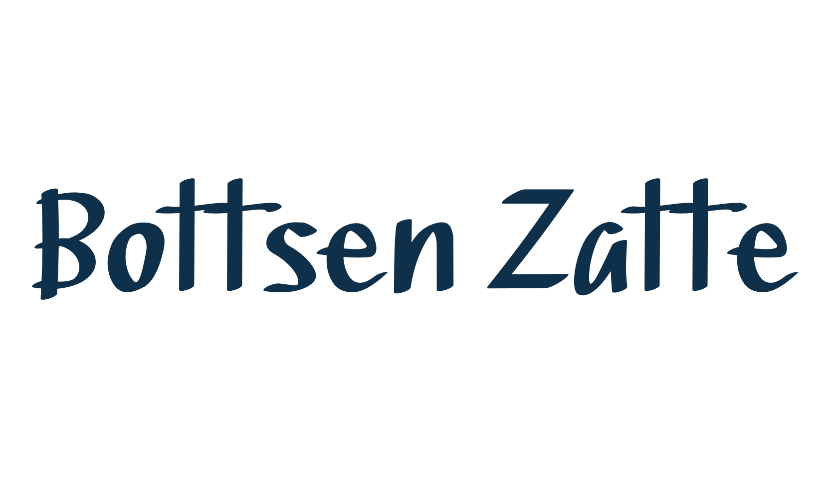 Bottsen Zatte, handwriting font preview