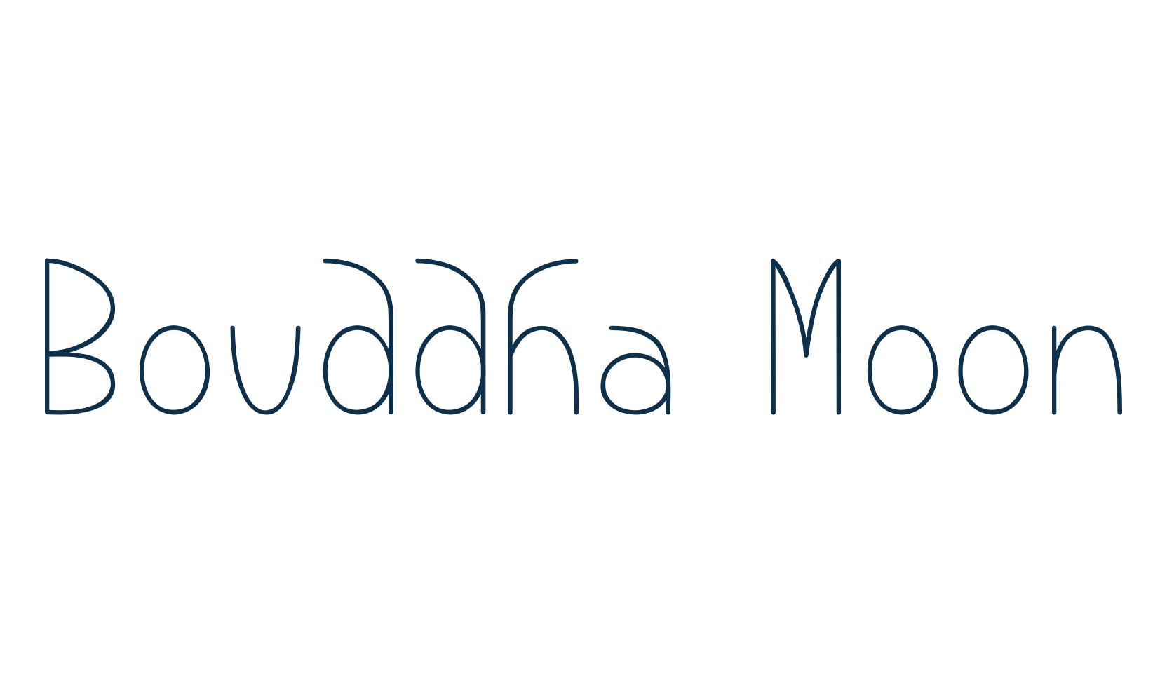 Bouddha Moon, fancy various decorative font preview