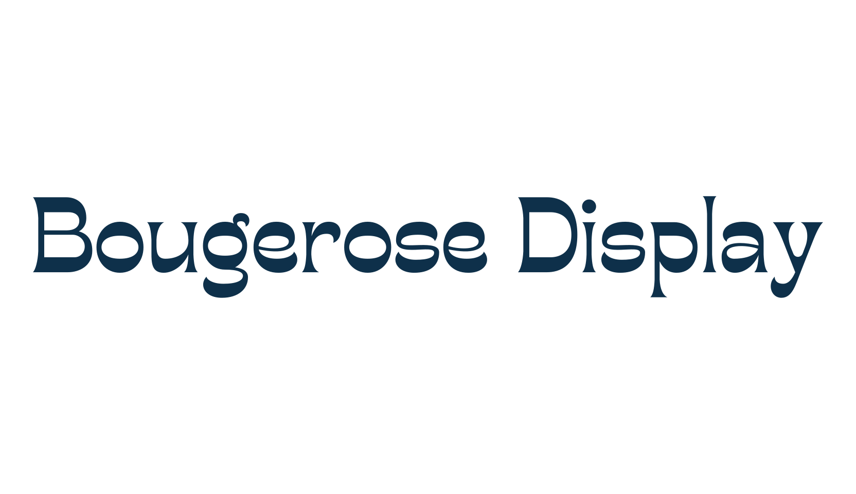 Bougerose Display, retro font preview