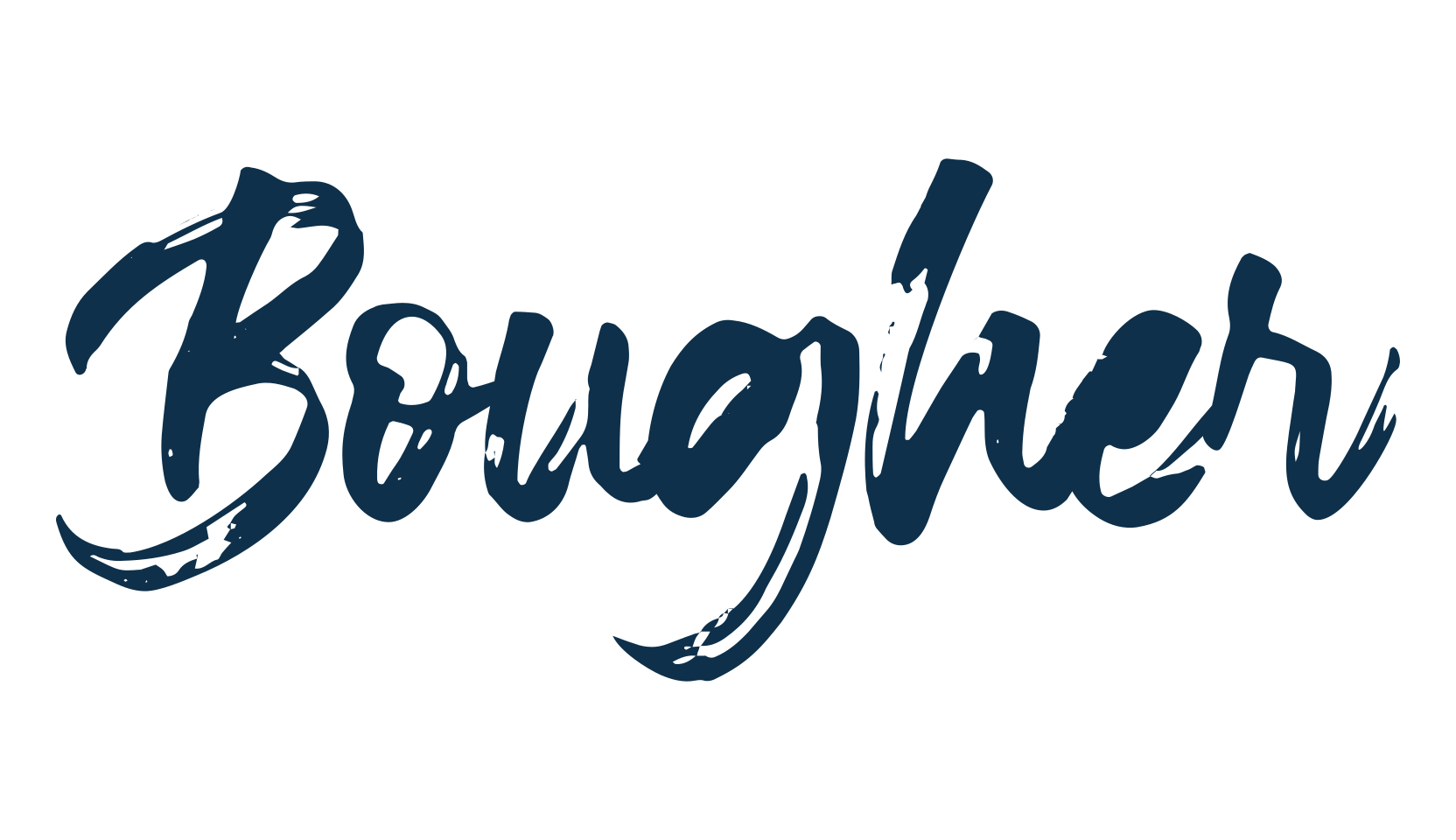 Bougher, brush font preview