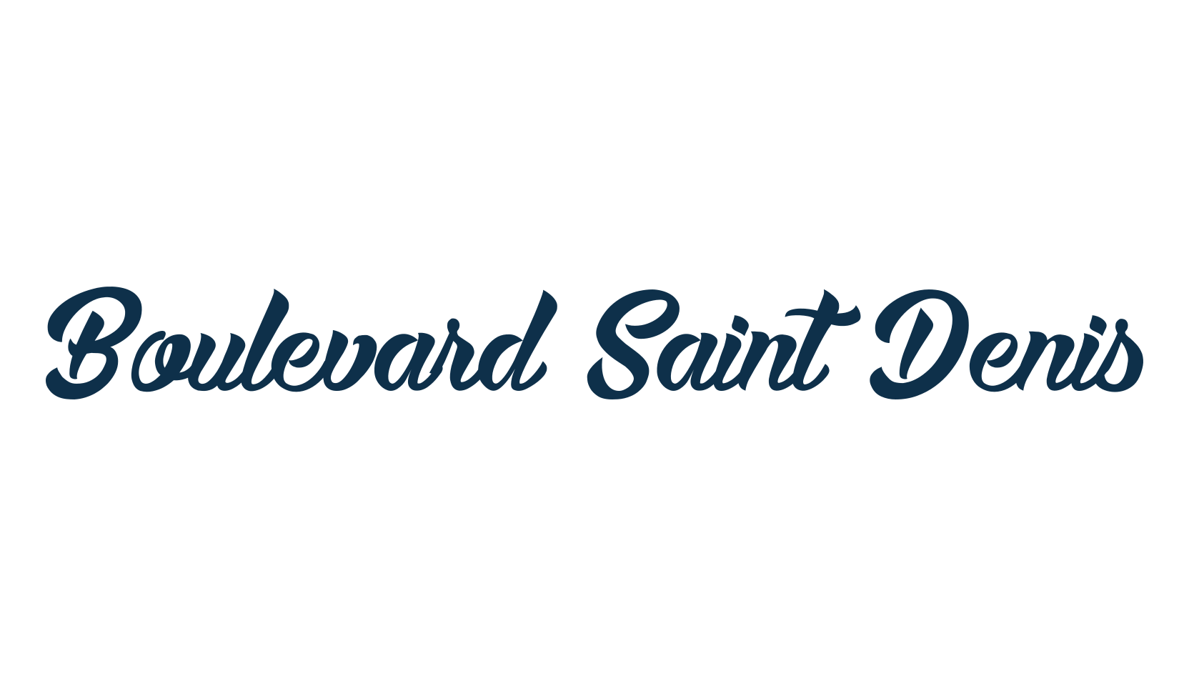 Boulevard Saint Denis, fancy various decorative script calligraphy font preview