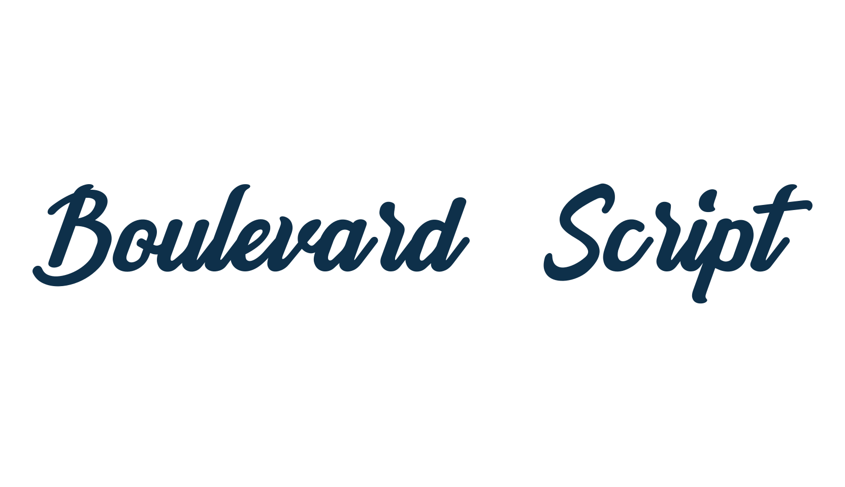 Boulevard Script (boulevard-script), various font preview