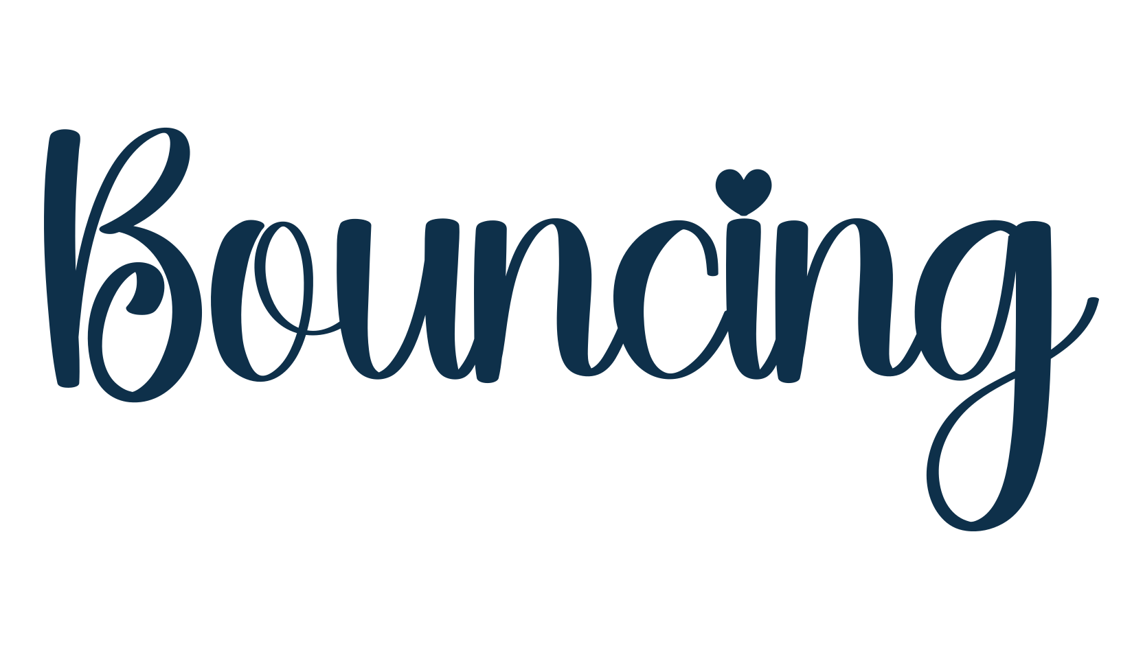 Bouncing, handwriting font preview