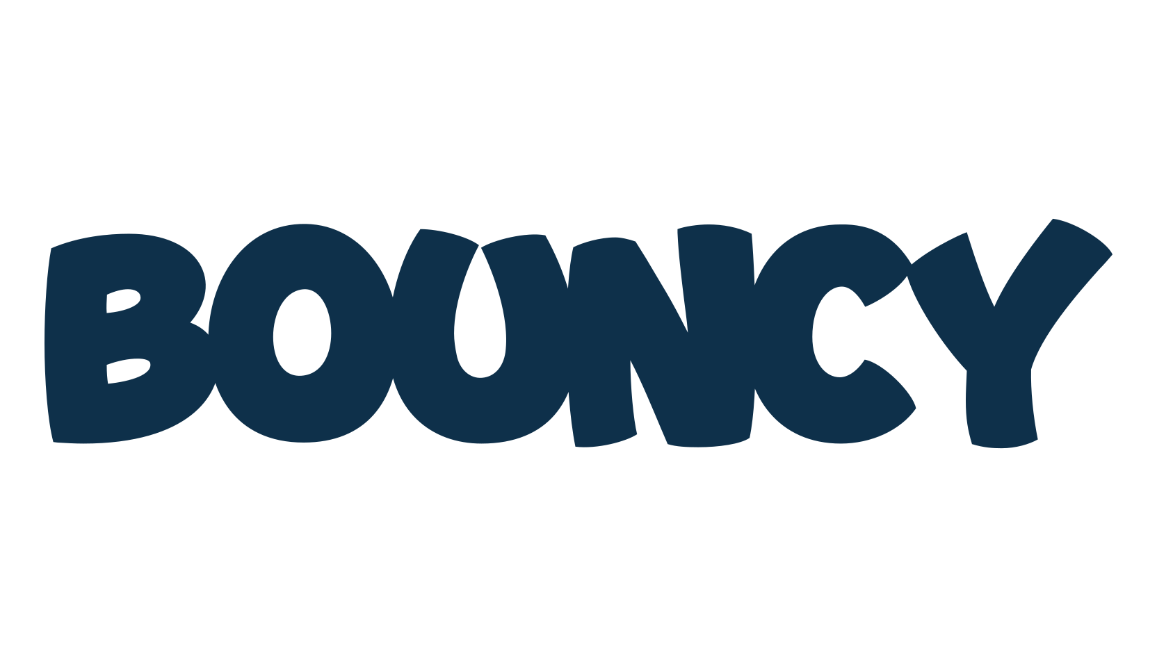 Bouncy (bouncy-2), cartoon font preview