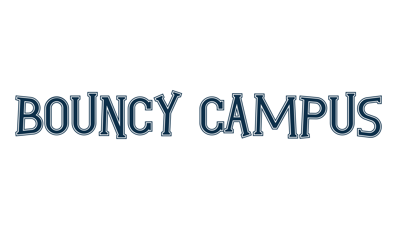 Bouncy Campus, old school font preview