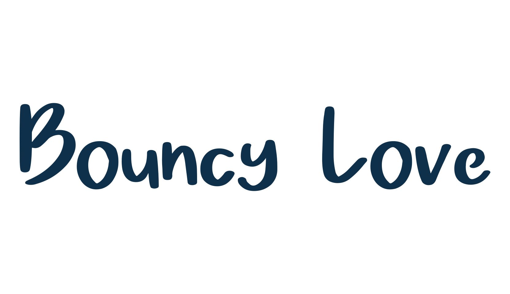 Bouncy Love, script handwritten fancy decorative calligraphy font preview