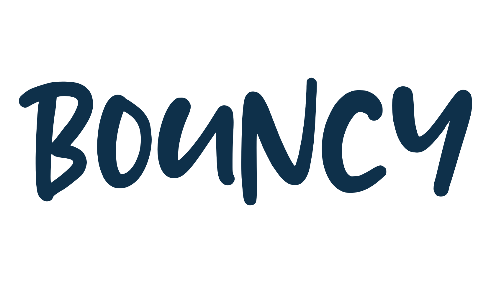 Bouncy, handwriting font preview