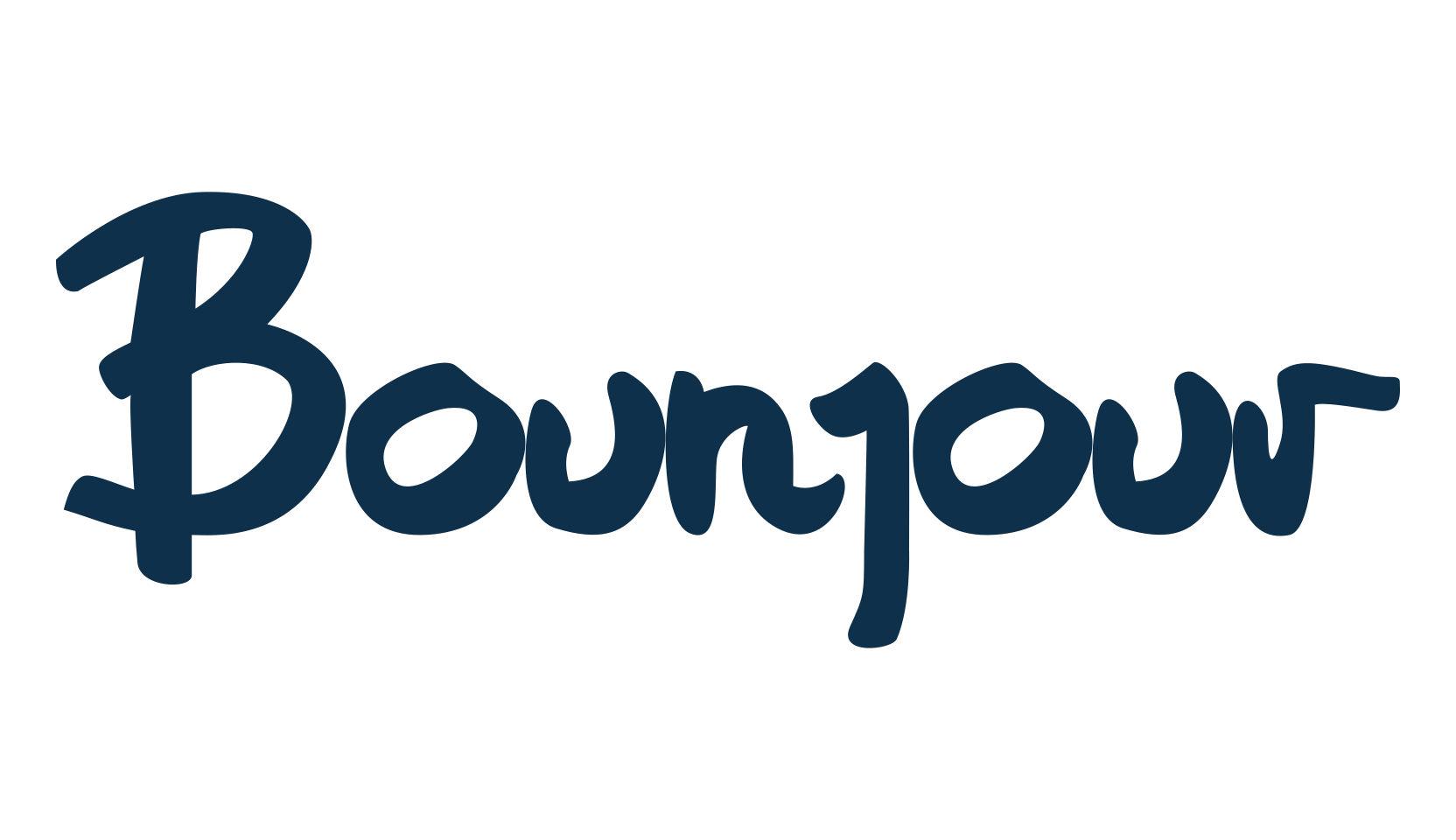 Bounjour, script handwritten fancy decorative calligraphy font preview