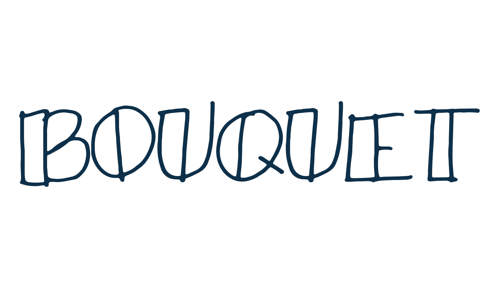 Bouquet, fancy various decorative font preview