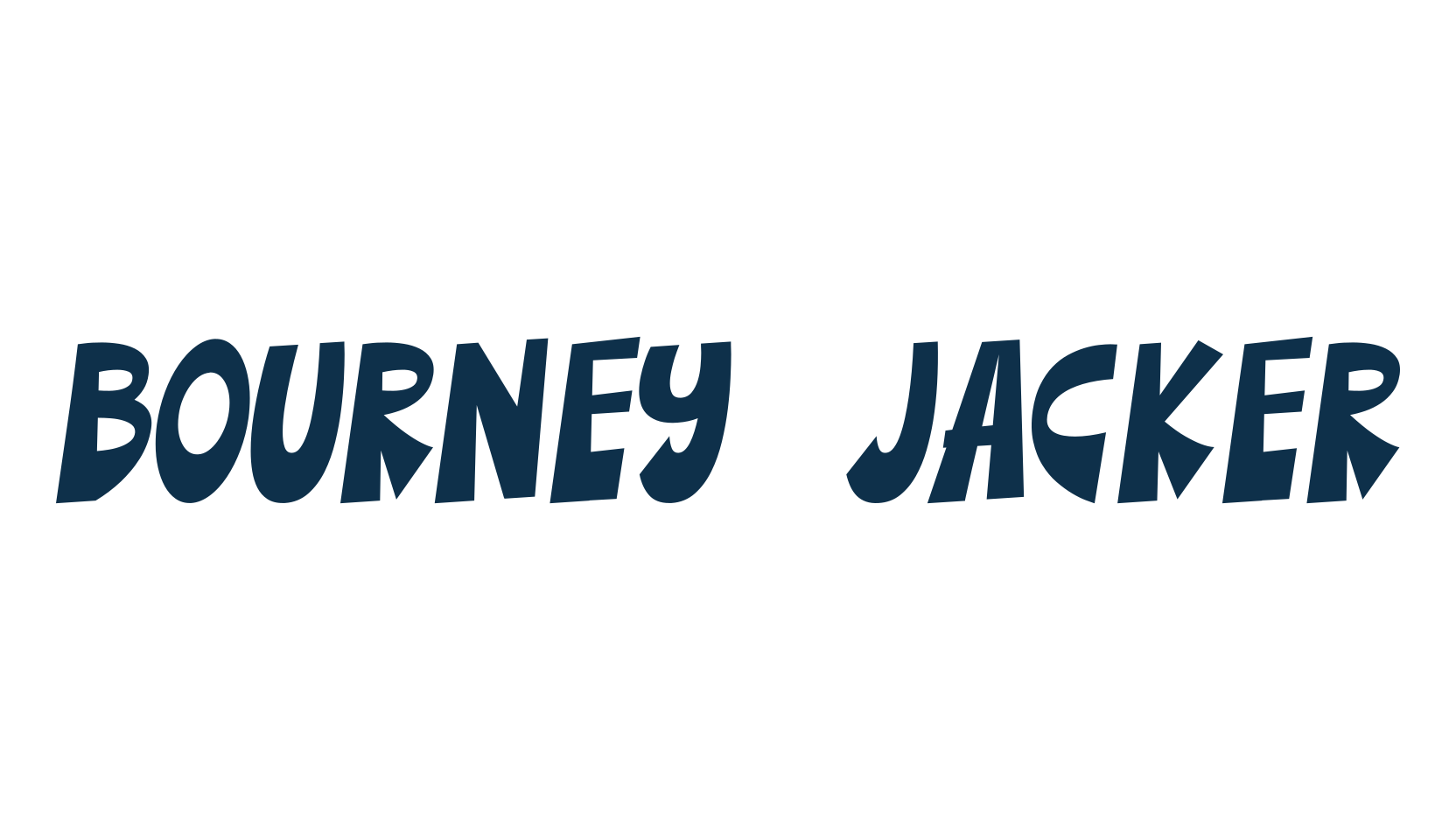 Bourney Jacker, fancy cartoon decorative comic font preview