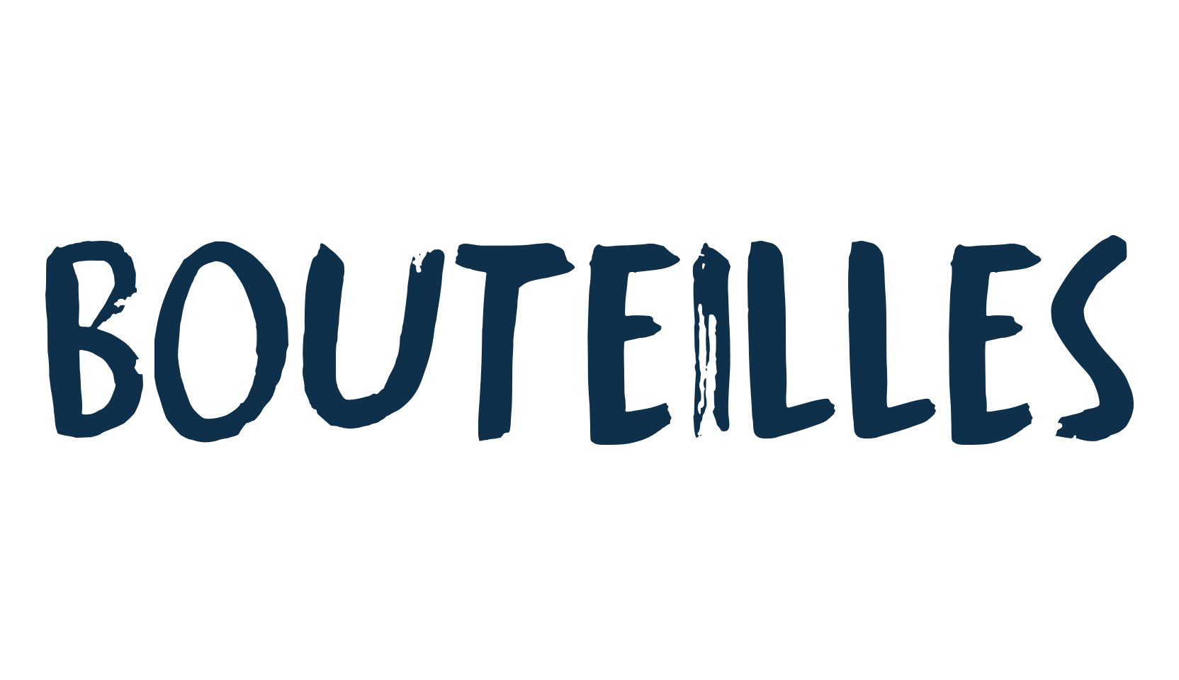 Bouteilles, brush font preview