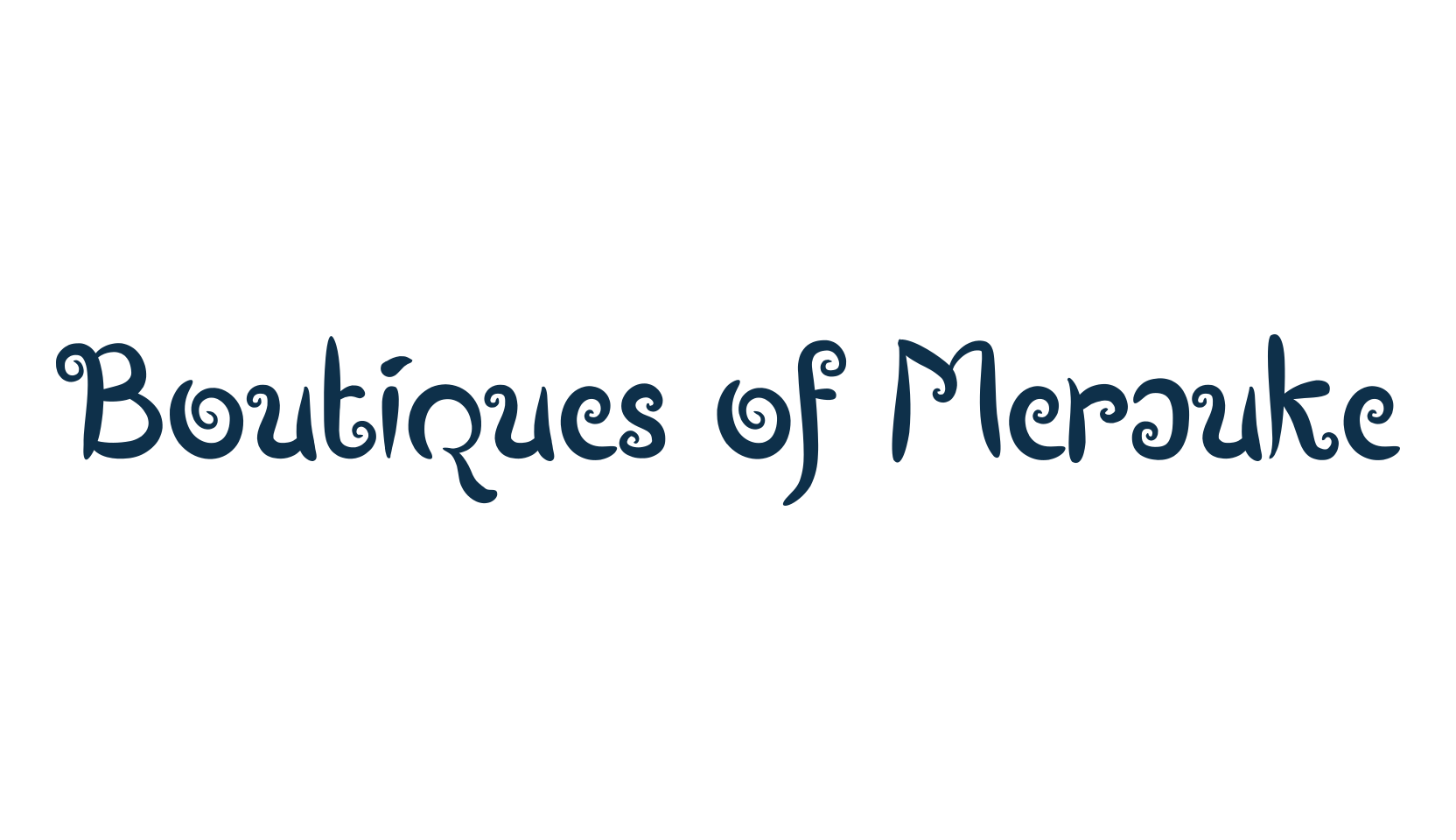 Boutiques of Merauke, fancy curly decorative font preview