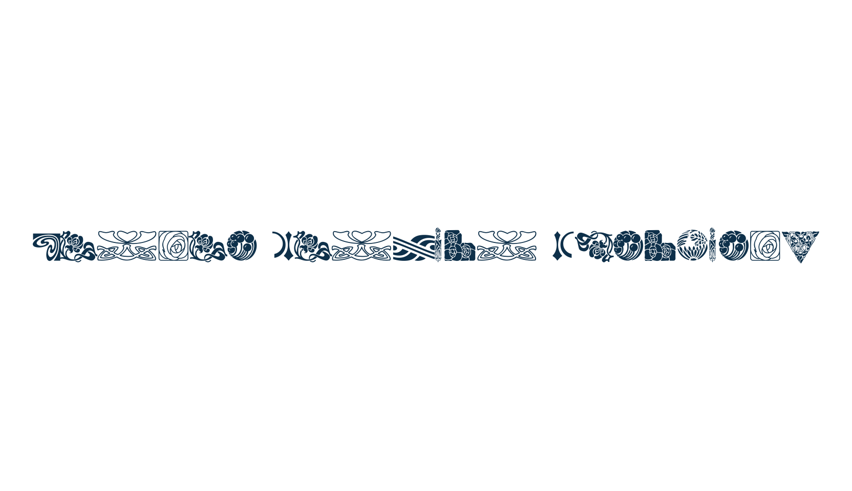 Bouton Nouveau Ornaments, display market font preview