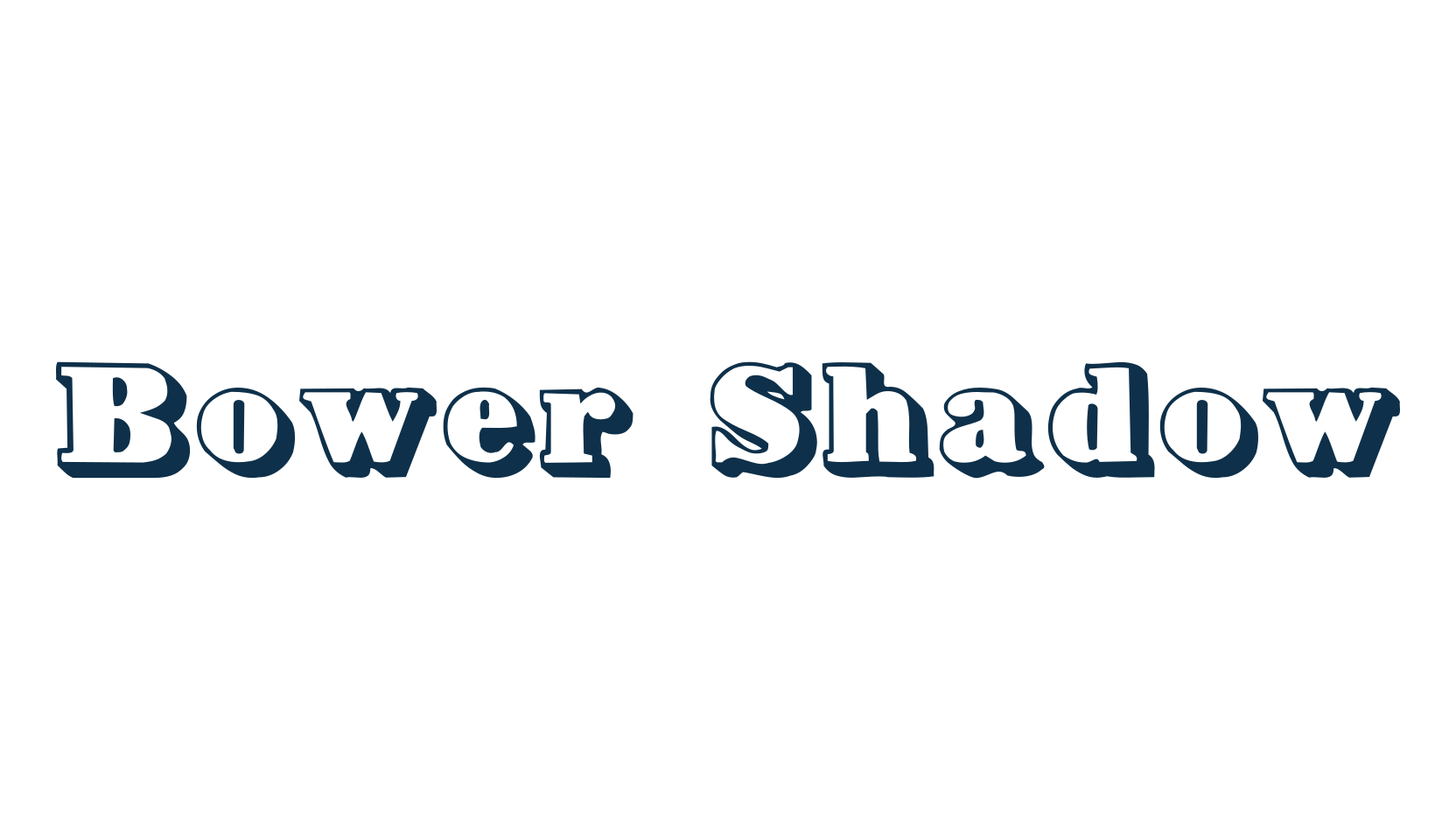 Bower Shadow, fancy various decorative font preview