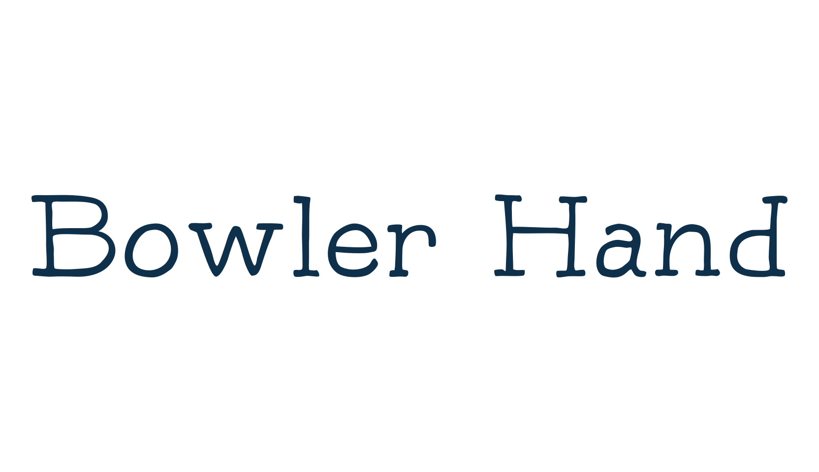 Bowler Hand, typewriter font preview