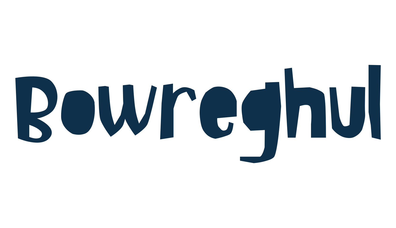 Bowreghul, cartoon font preview