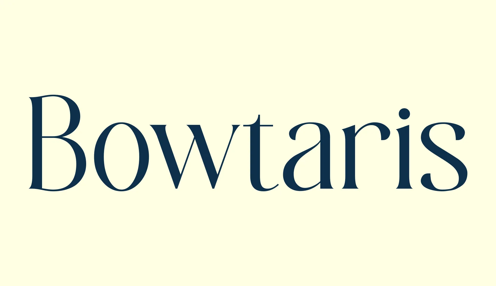 Bowtaris, basic serif font preview