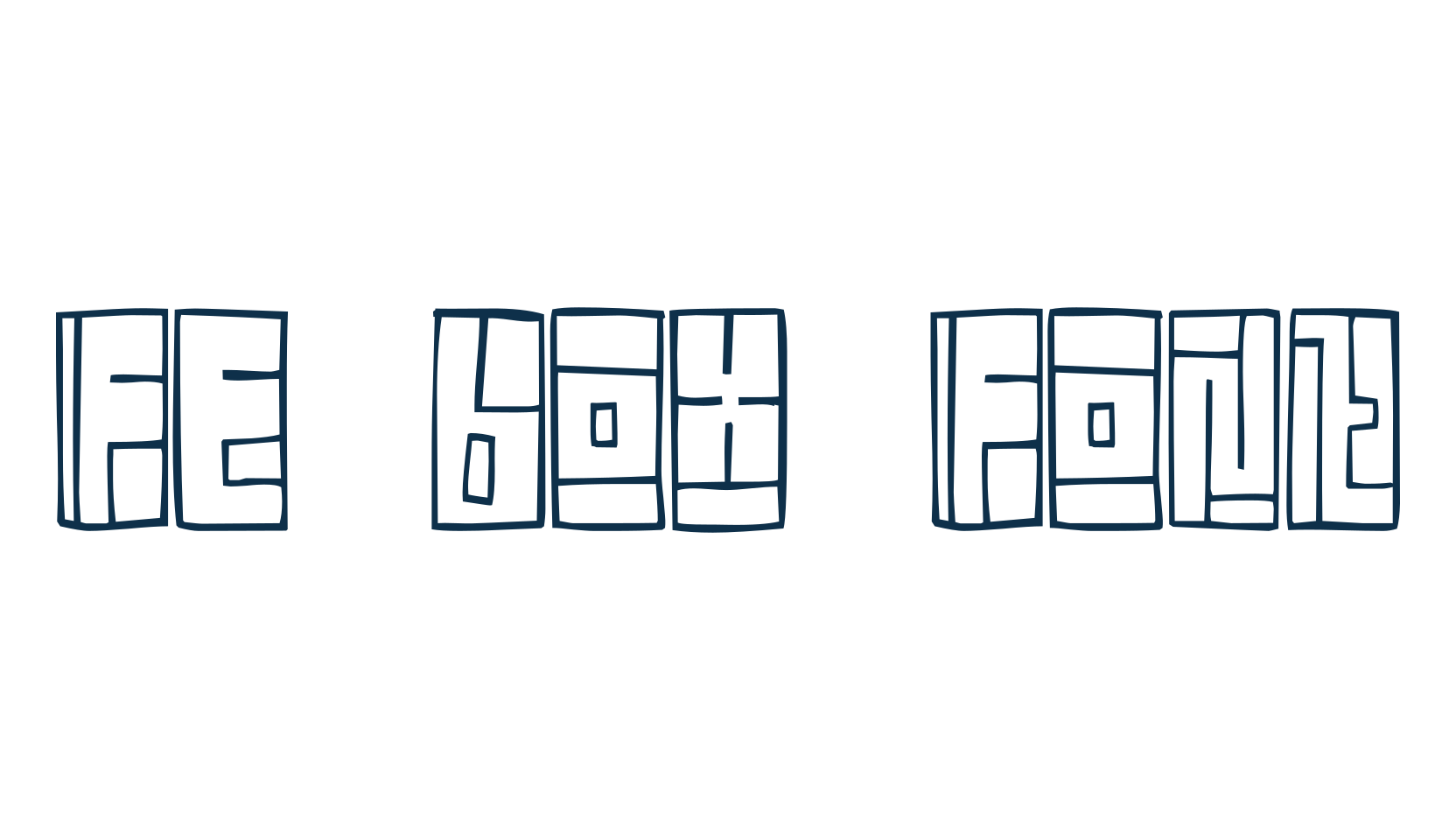 FE Box Font, fancy decorative font preview
