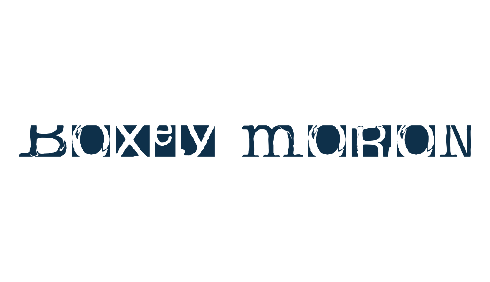 Boxey Moron, fancy distorted decorative font preview