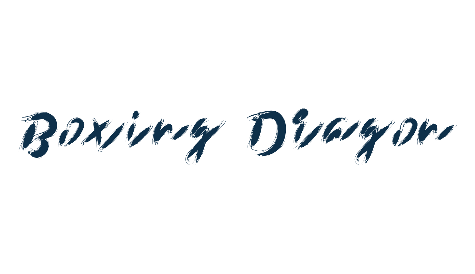 Boxing Dragon, brush font preview