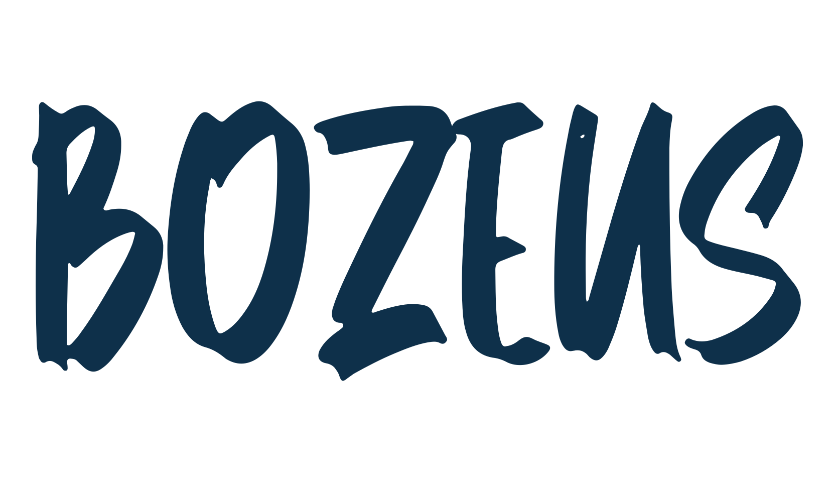 Bozeus, brush font preview