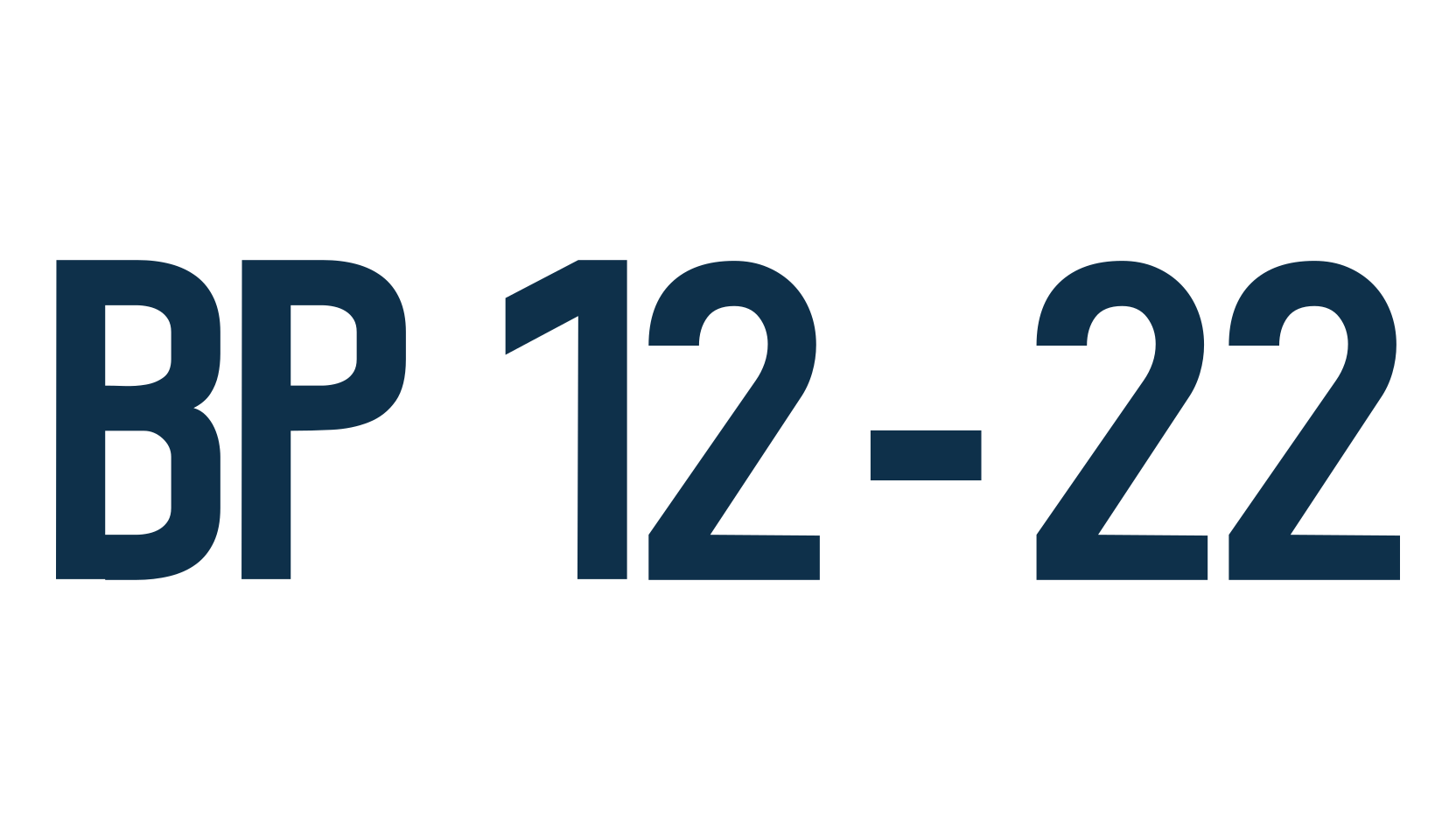 BP 12-22, various font preview