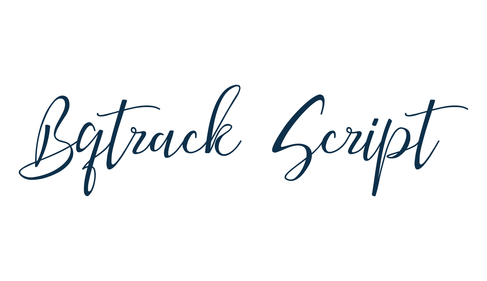 Bqtrack Script, calligraphy font preview