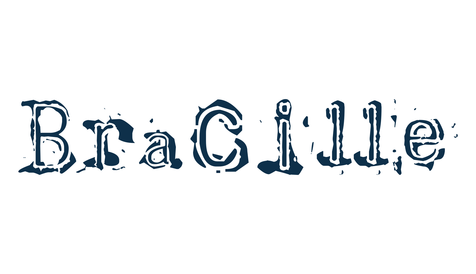 Bracille, fancy destroy decorative font preview