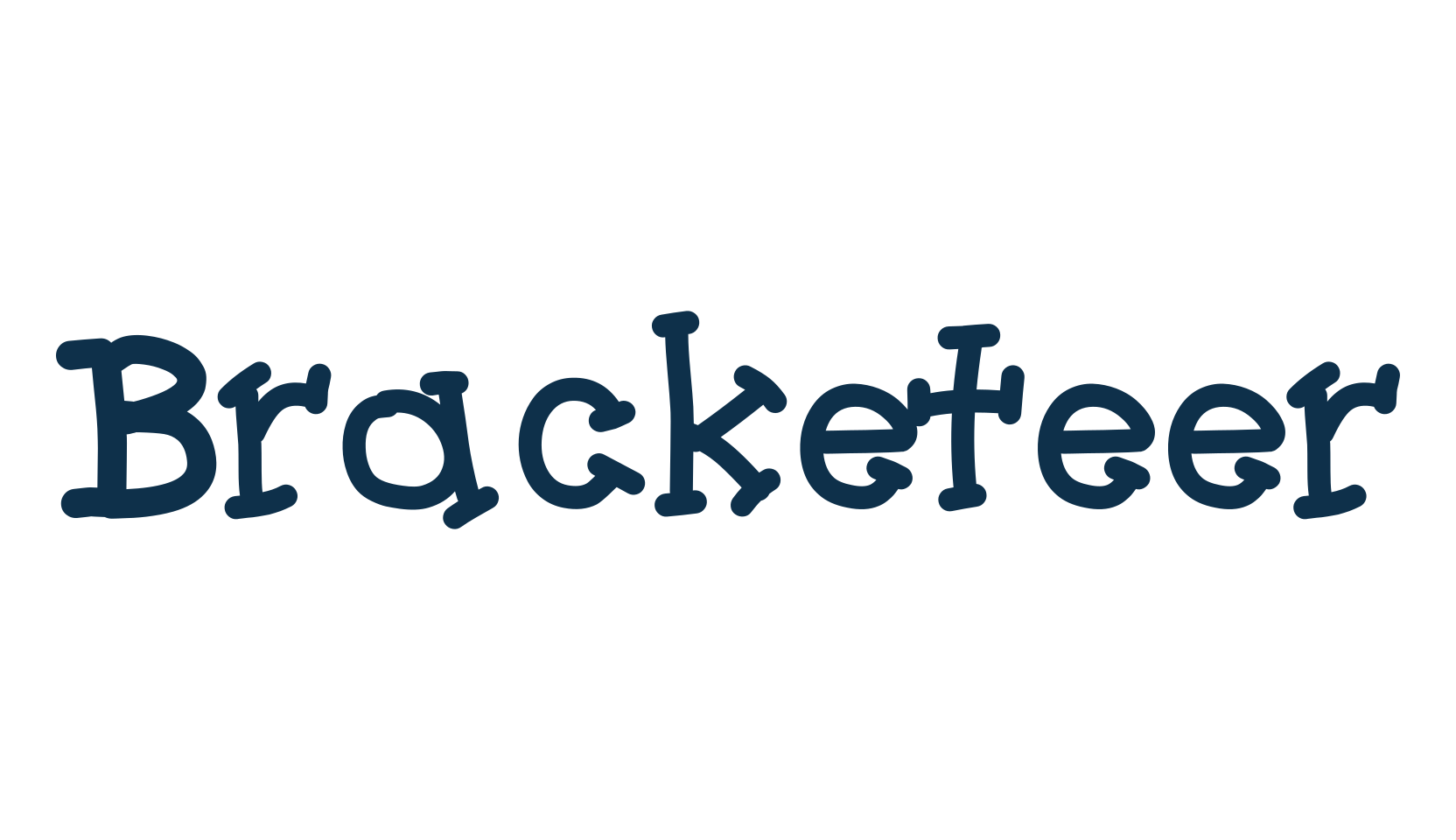 Bracketeer, cartoon font preview