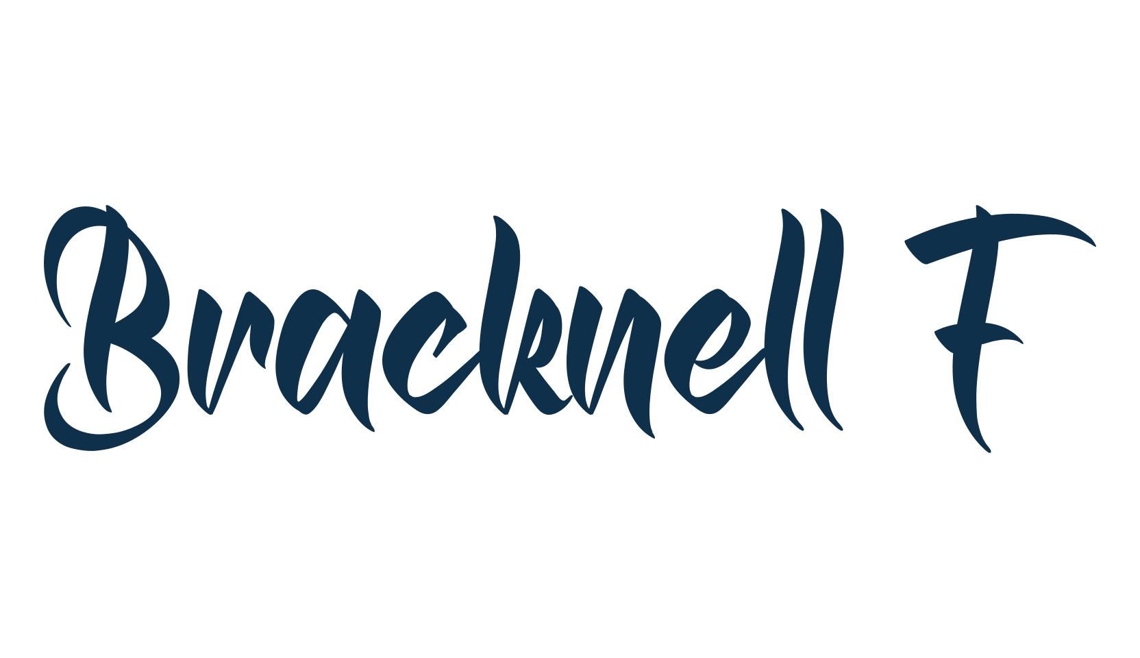 Bracknell F, fancy decorative font preview