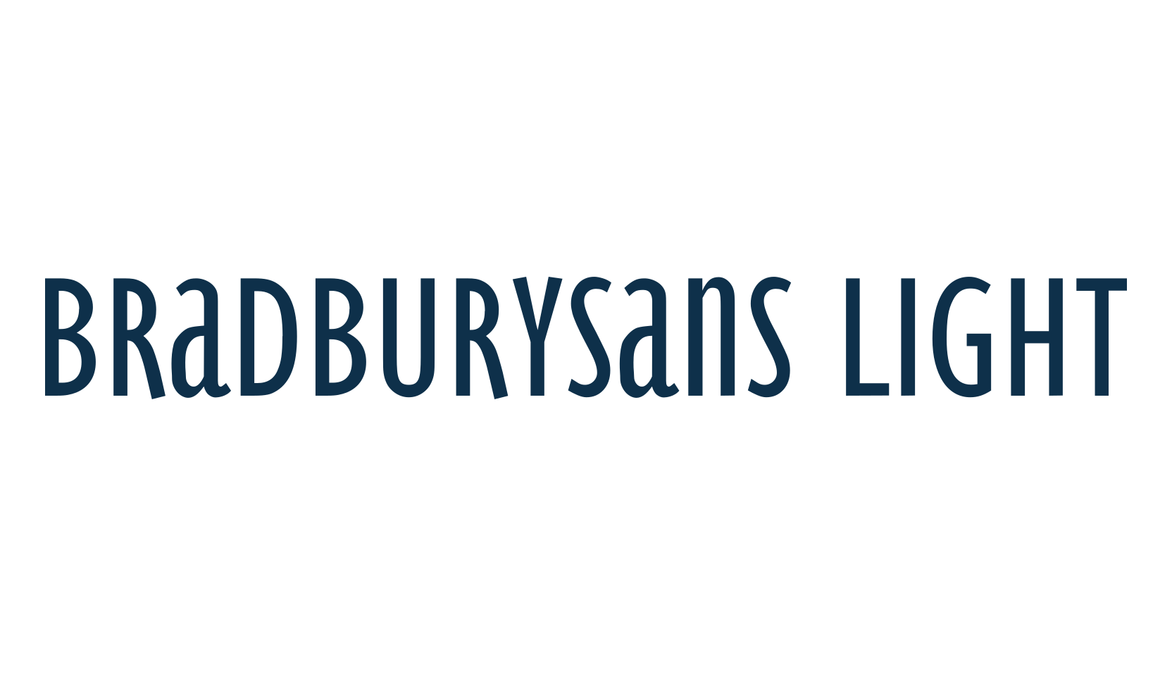 BradburySans Light, basic sans serif font preview