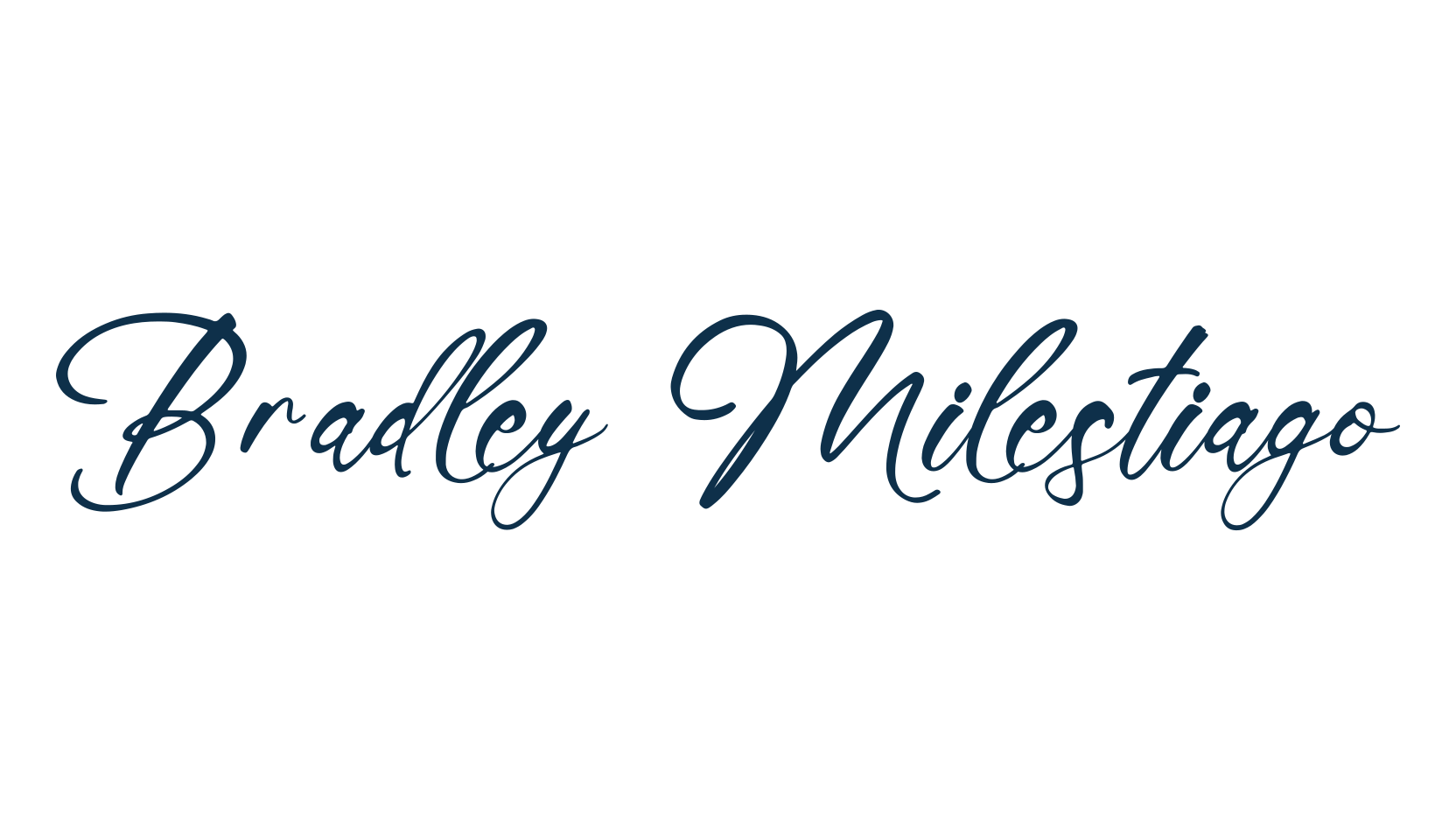 Bradley Milestiago, script calligraphy fancy decorative font preview