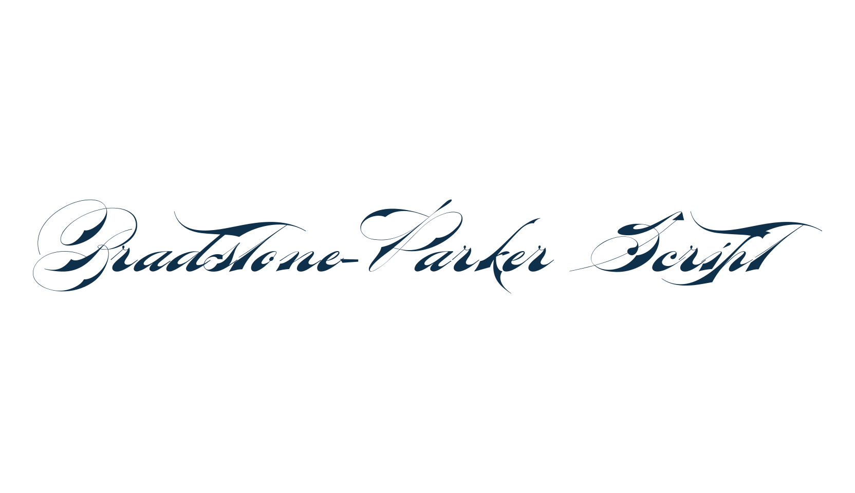 Bradstone-Parker Script, script calligraphy fancy decorative font preview