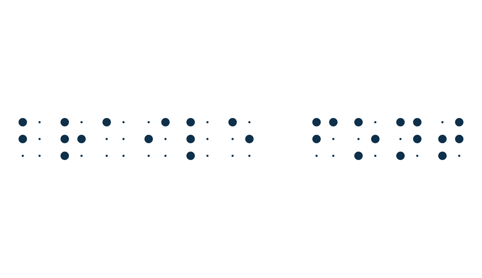 Braile Font, fancy decorative font preview