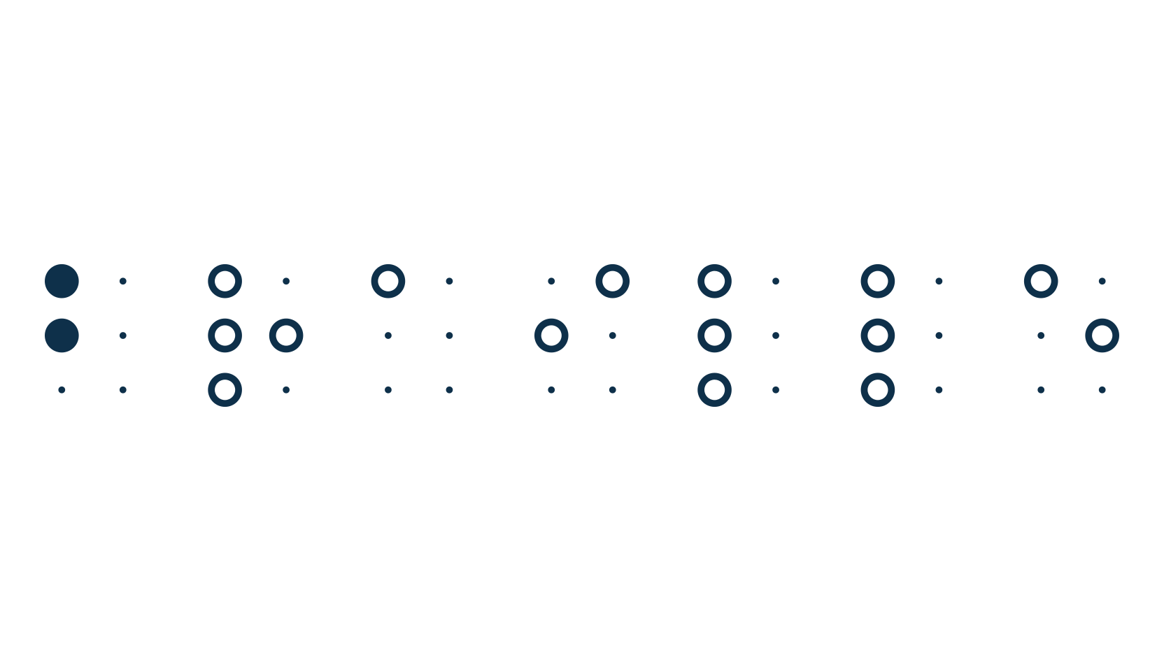 Braille, fancy decorative font preview