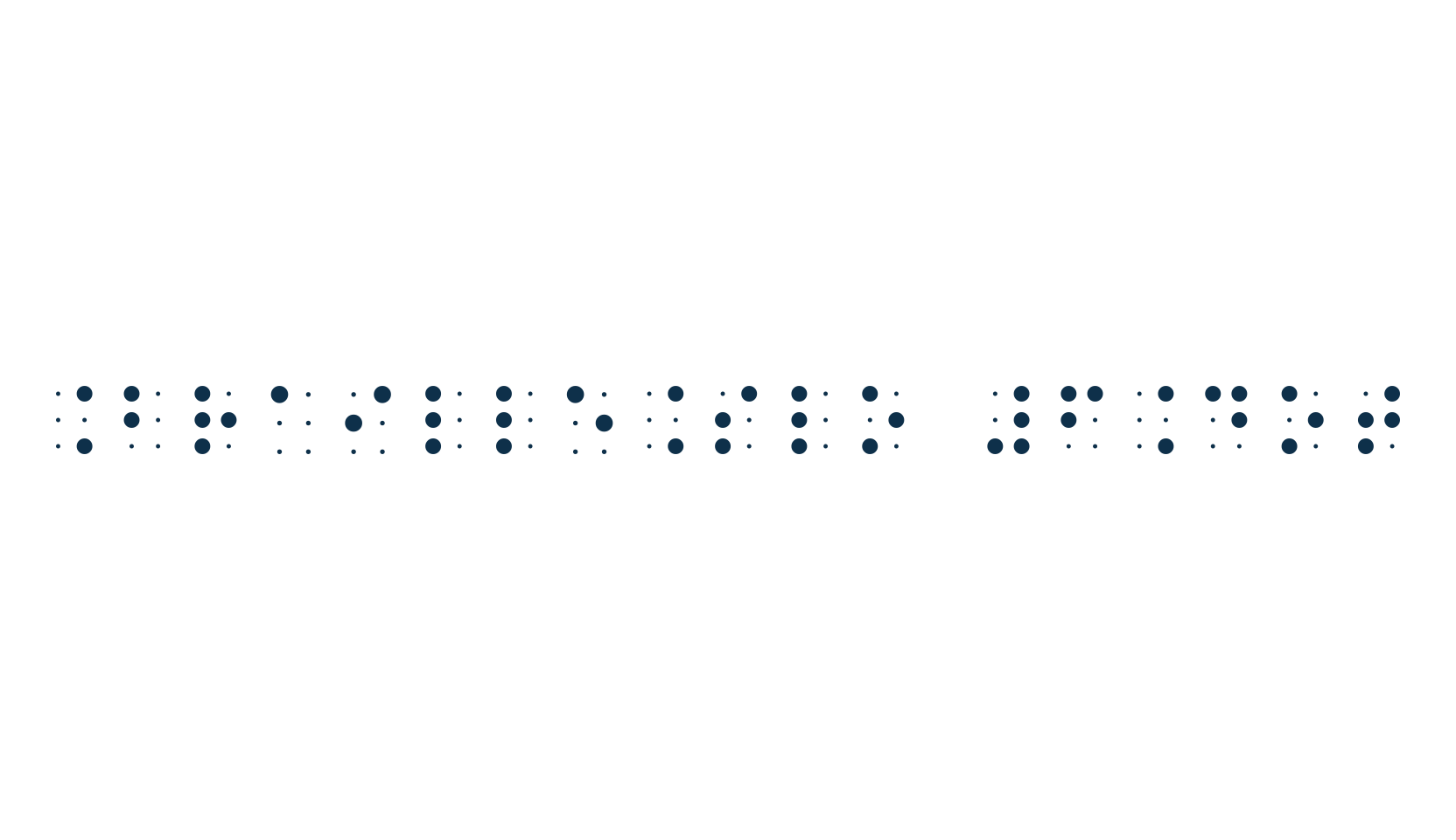 BrailleSlo 6Dot, fancy decorative font preview