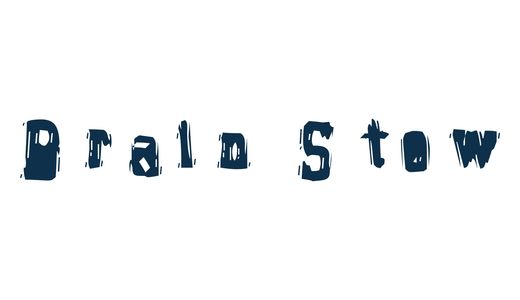 Brain Stew, fancy destroy decorative font preview