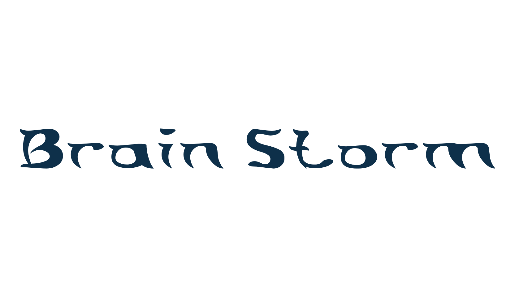 Brain Storm, fancy various decorative font preview