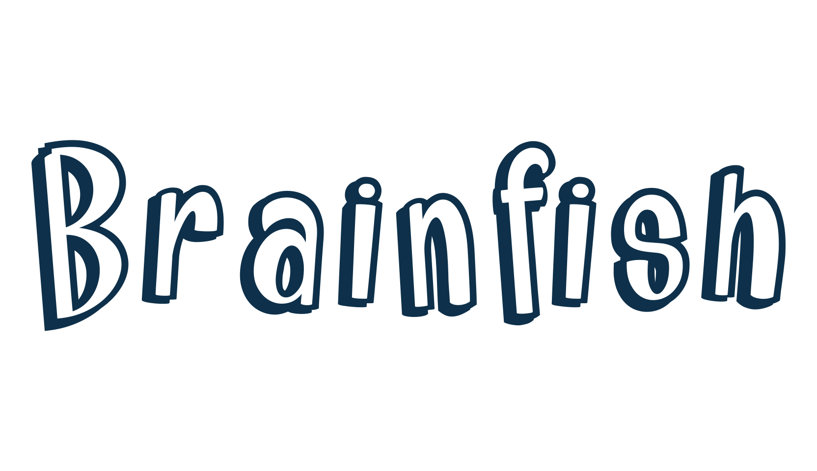 Brainfish, fancy cartoon decorative font preview
