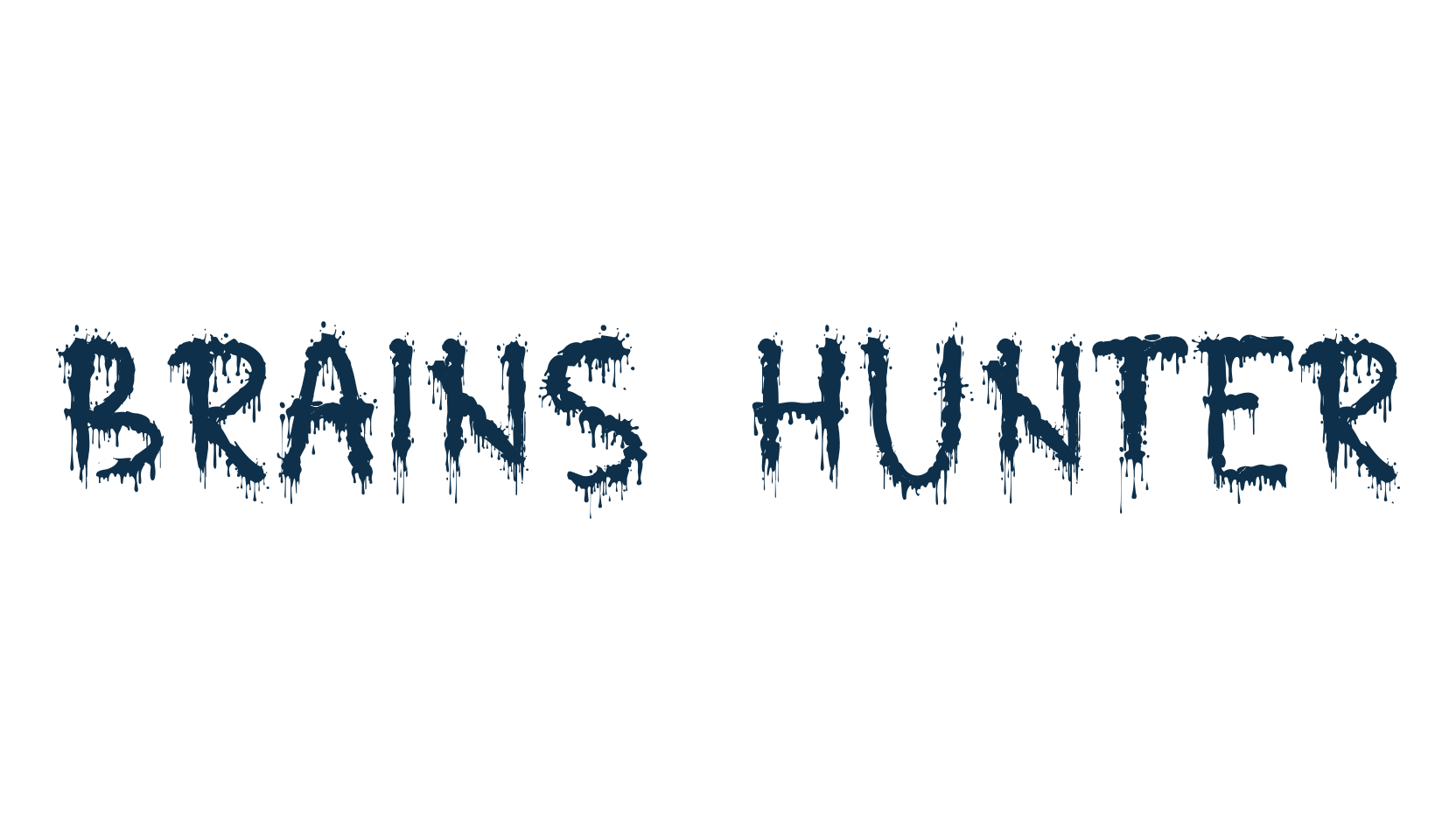 Brains Hunter, halloween font preview