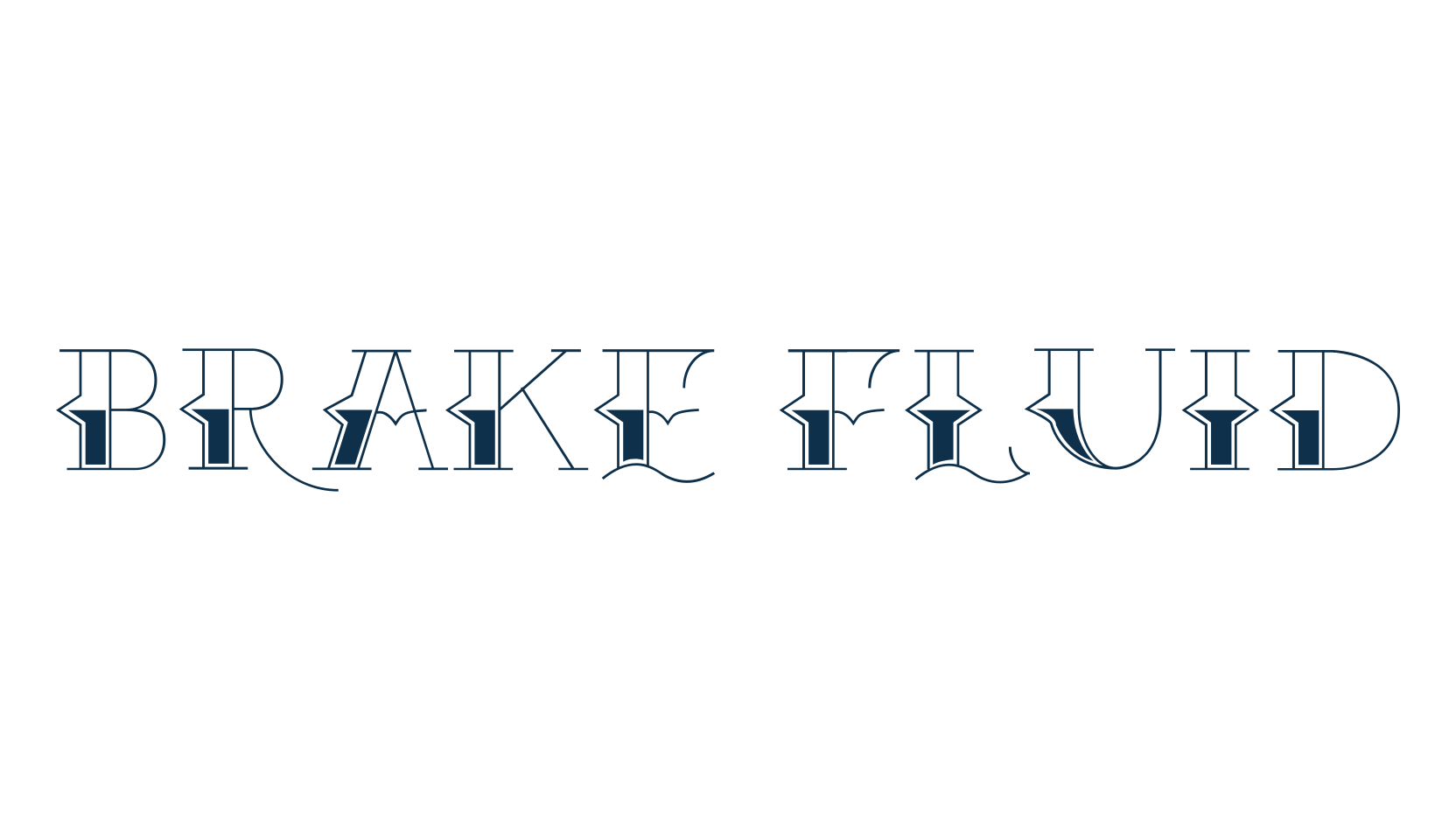 Brake Fluid, fancy retro decorative font preview