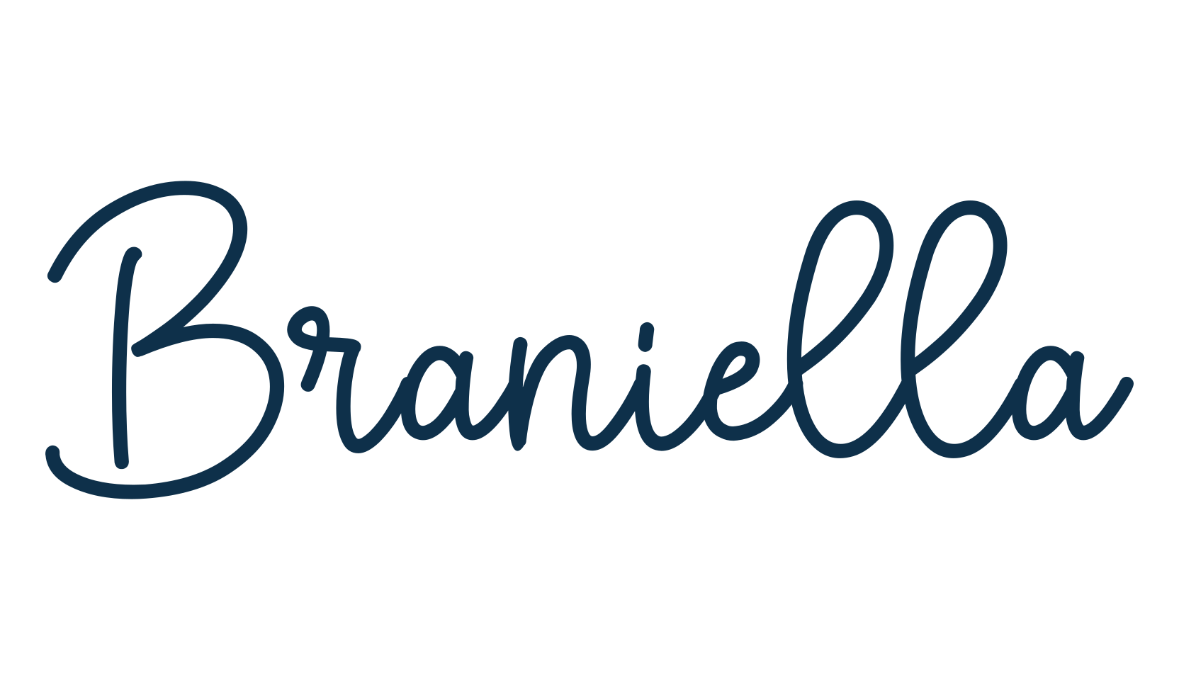 Braniella, script handwritten fancy decorative calligraphy font preview