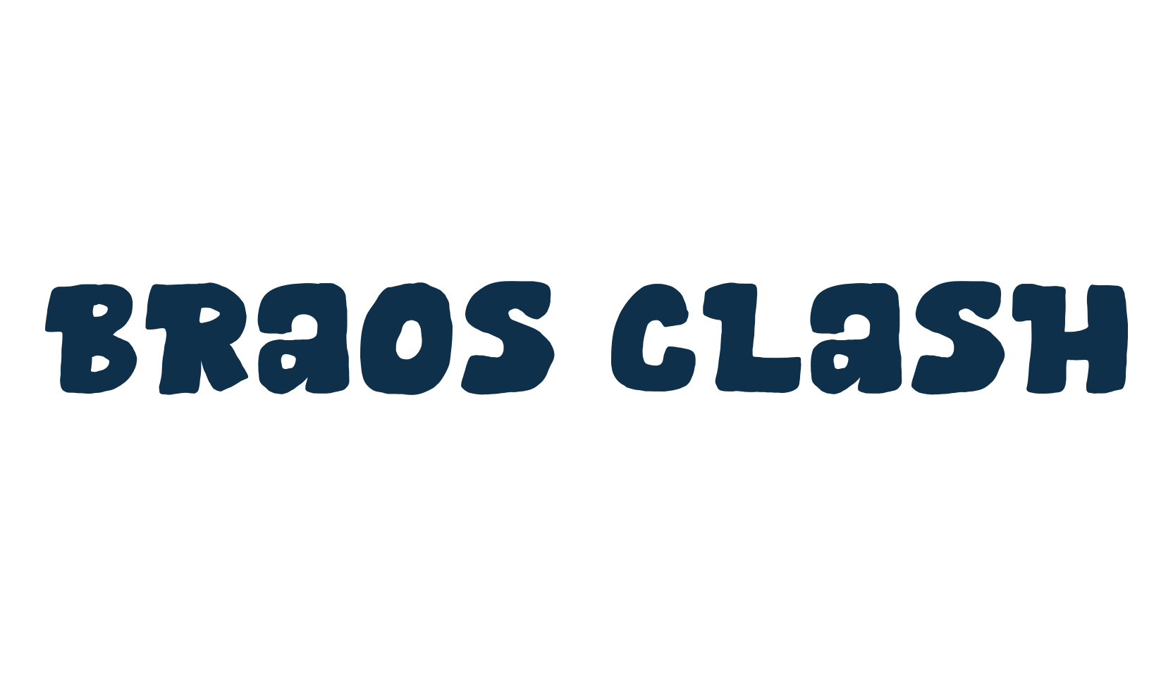 Braos Clash, fancy cartoon decorative font preview