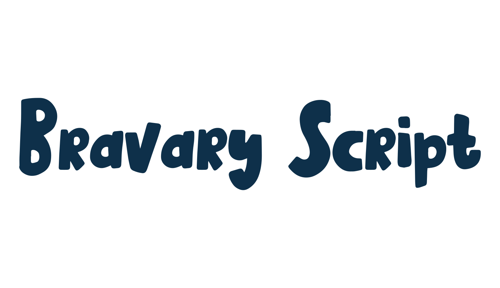 Bravary Script, handwriting font preview